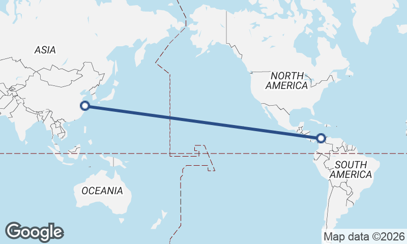 Cartagena to Shanghai