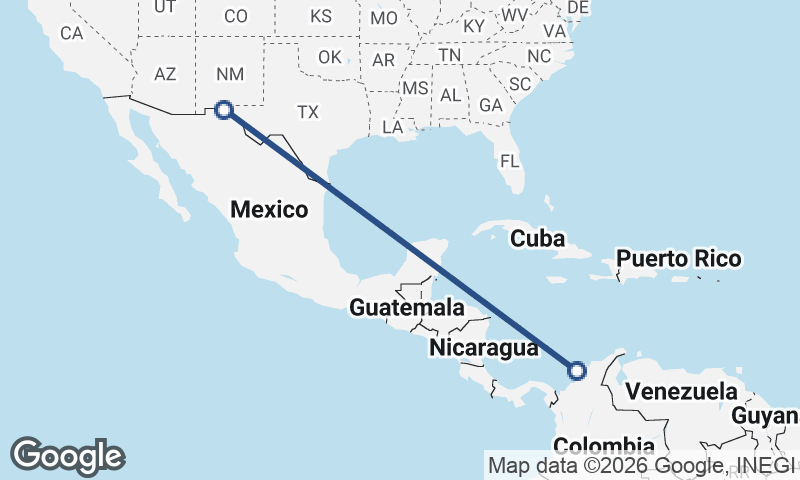 Cartagena to Juárez