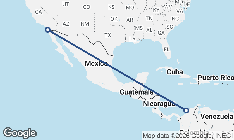 Cartagena to San Diego