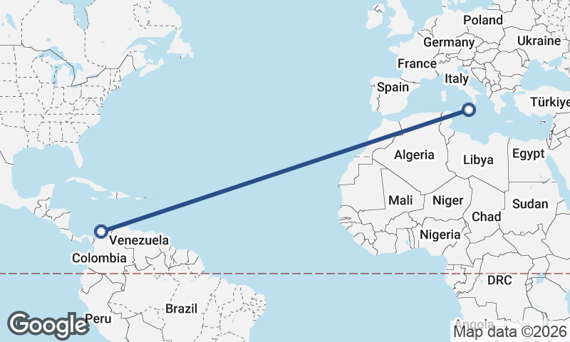Cartagena to Catania