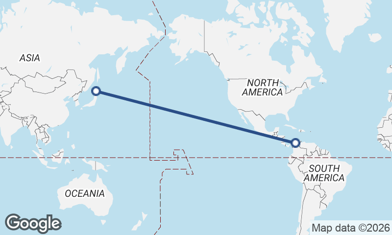 Cartagena to Sapporo