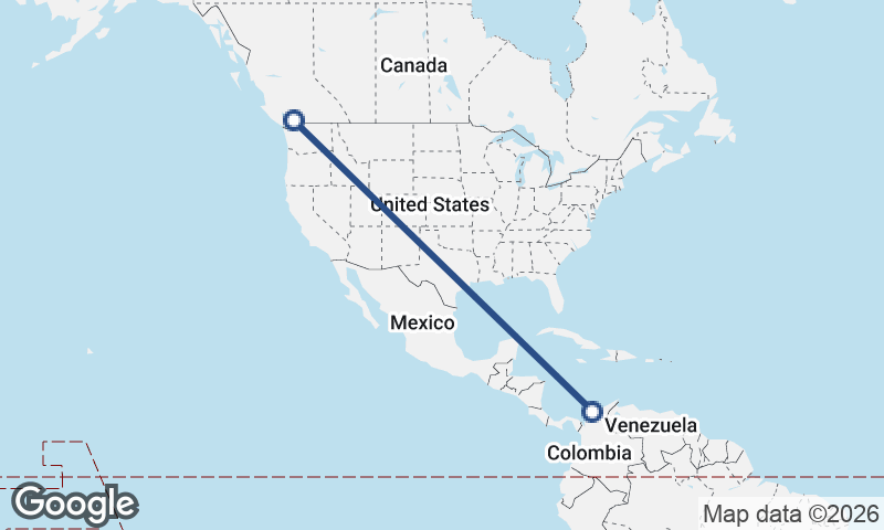 Cartagena to Vancouver