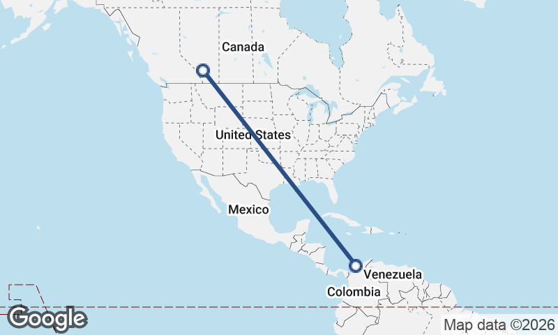 Cartagena to Calgary