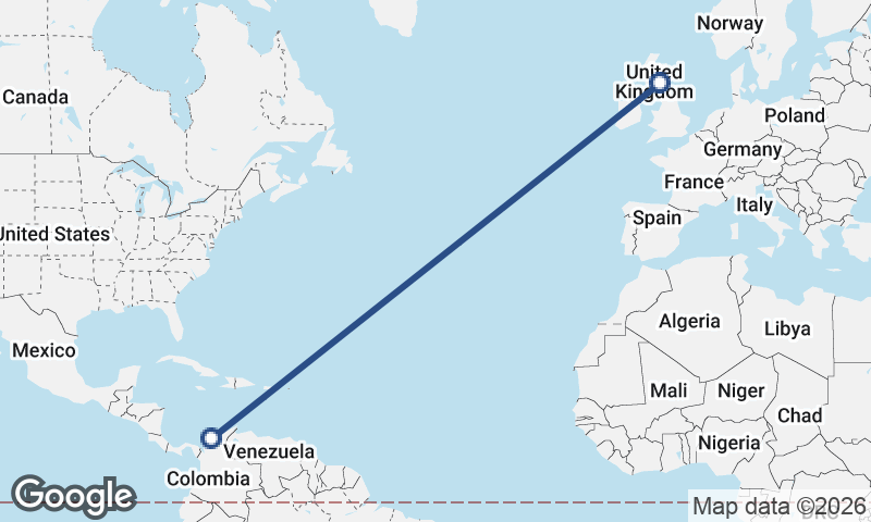Cartagena to Edinburgh