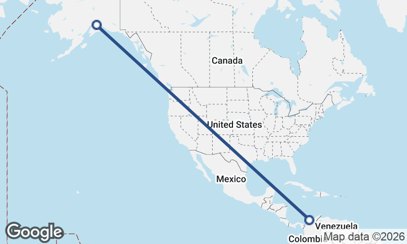 Cartagena to Anchorage