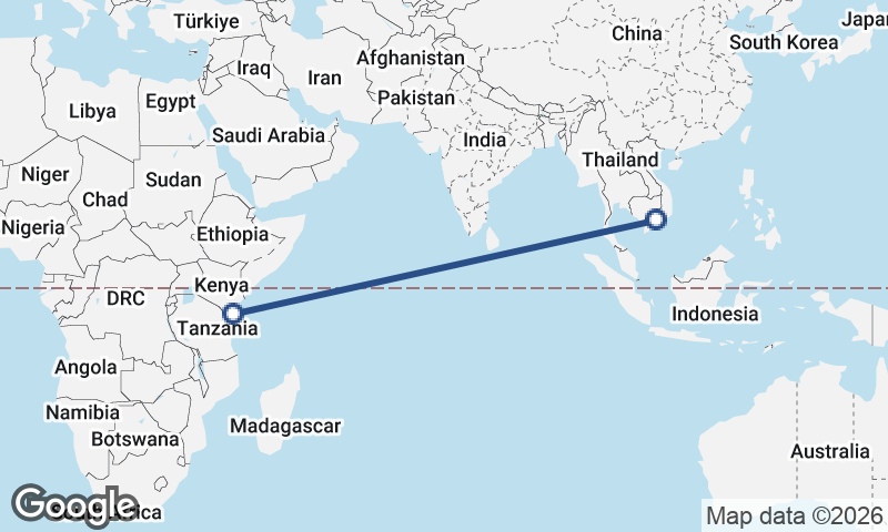 Ho Chi Minh City to Mombasa