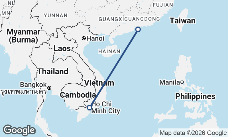 Ho Chi Minh City to Hong Kong