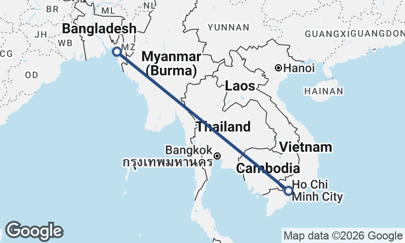 Ho Chi Minh City to Chittagong