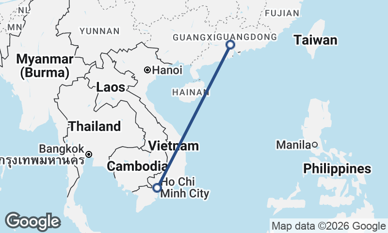 Ho Chi Minh City to Guangzhou