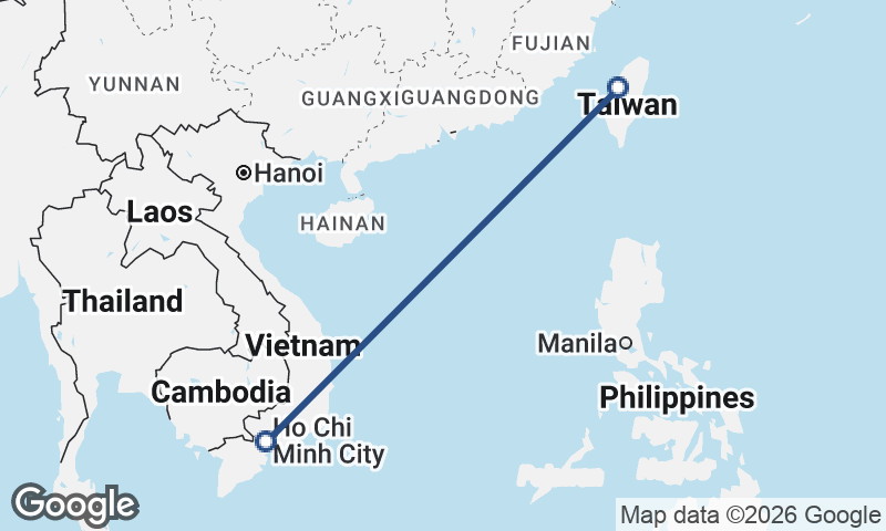 Ho Chi Minh City to Taichung