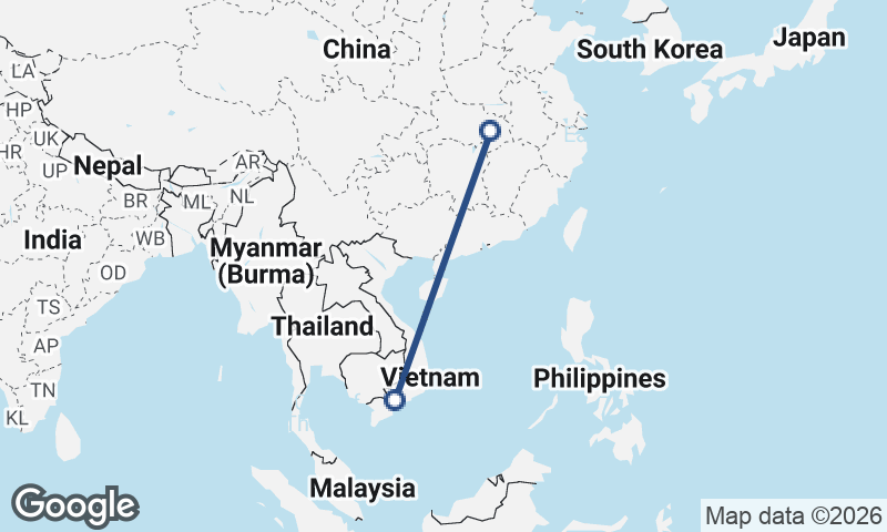 Ho Chi Minh City to Wuhan