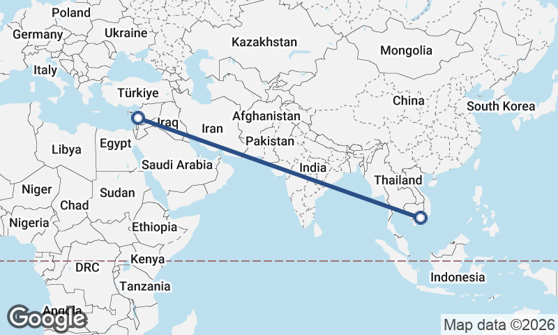 Ho Chi Minh City to Beirut