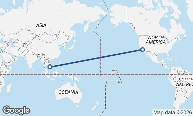 Ho Chi Minh City to Los Angeles