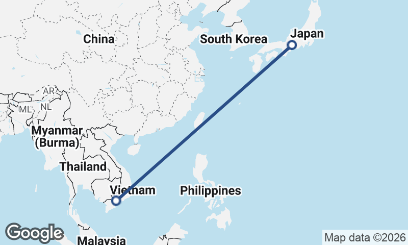 Ho Chi Minh City to Nagoya