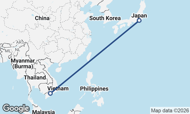 Ho Chi Minh City to Yokohama