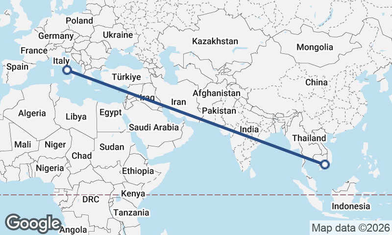 Ho Chi Minh City to Naples
