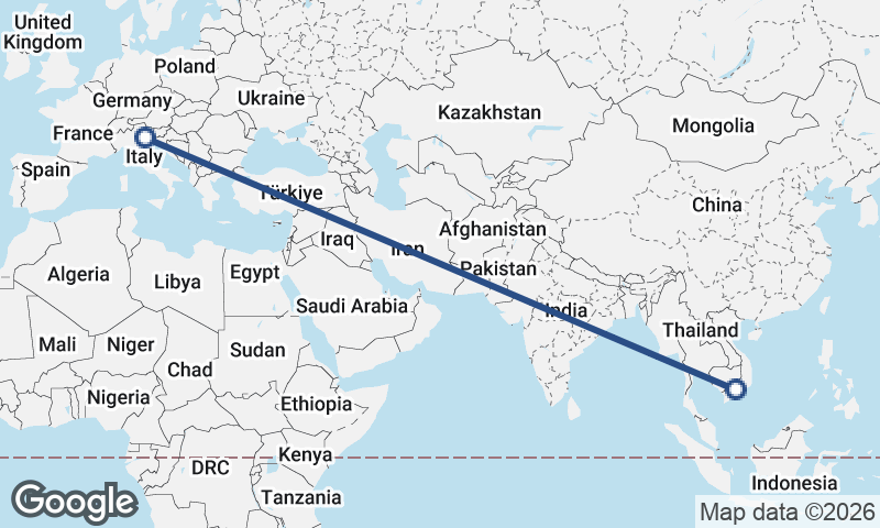 Ho Chi Minh City to Venice