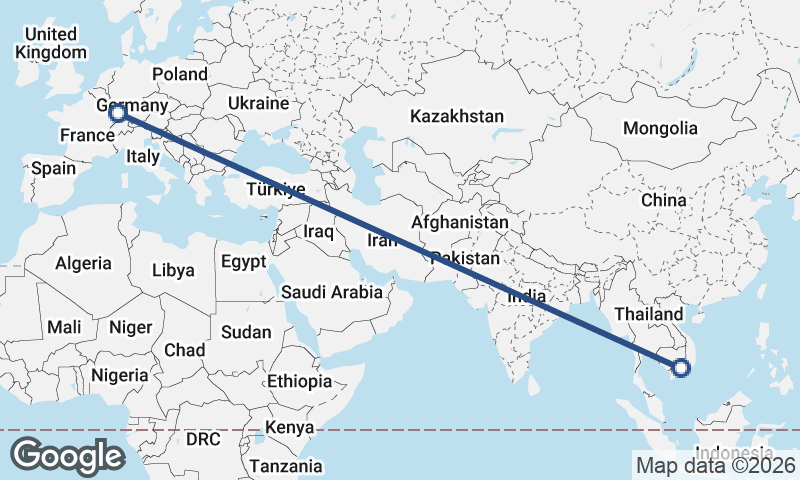 Ho Chi Minh City to Strasbourg