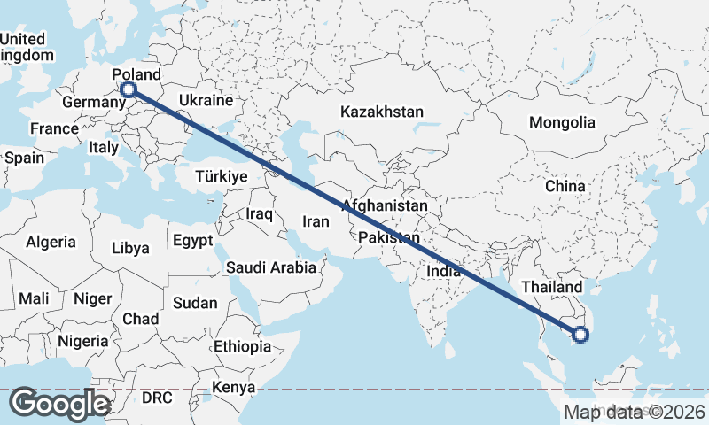 Ho Chi Minh City to Wrocław