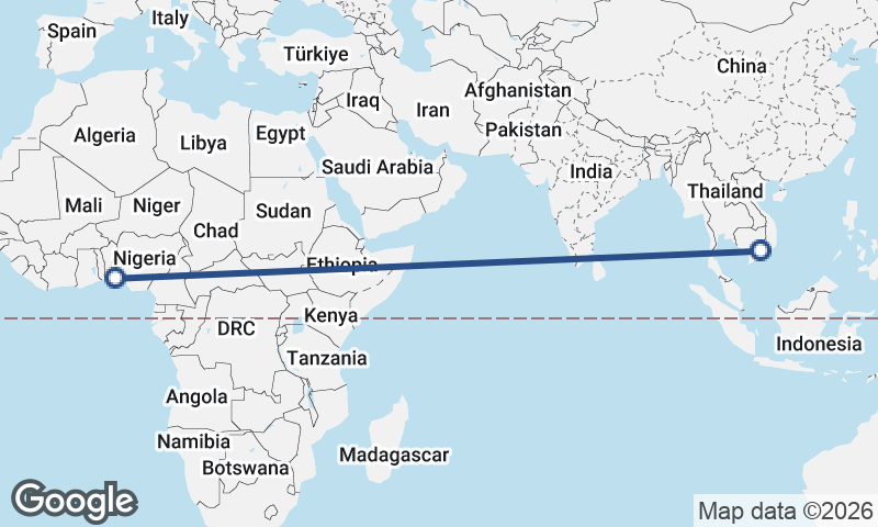 Ho Chi Minh City to Lagos