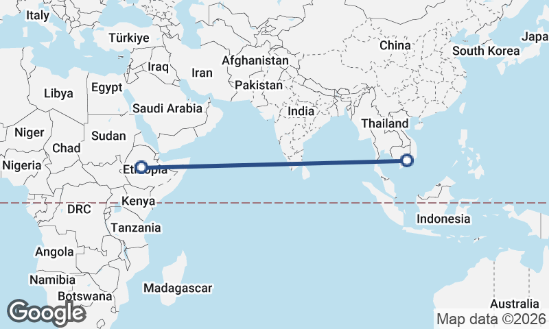 Ho Chi Minh City to Addis Ababa