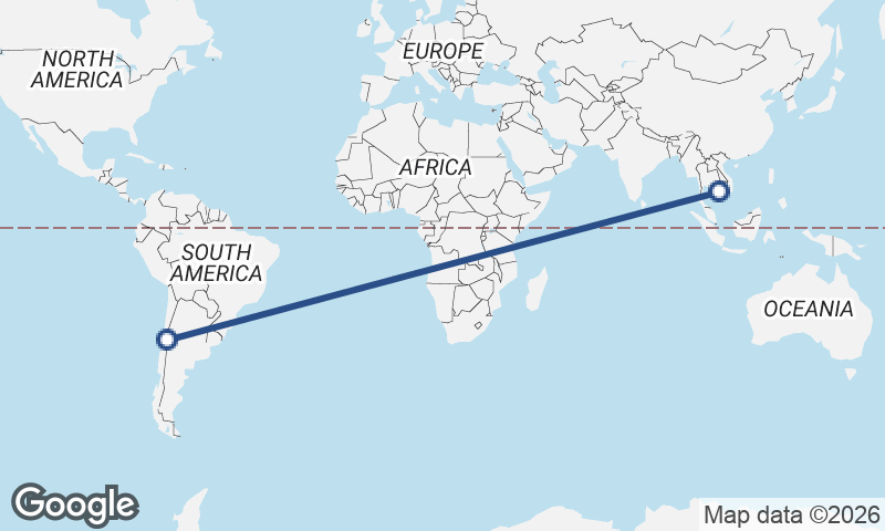 Phnom Penh to Santiago