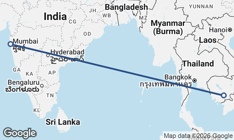 Phnom Penh to Mumbai