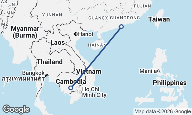 Phnom Penh to Hong Kong