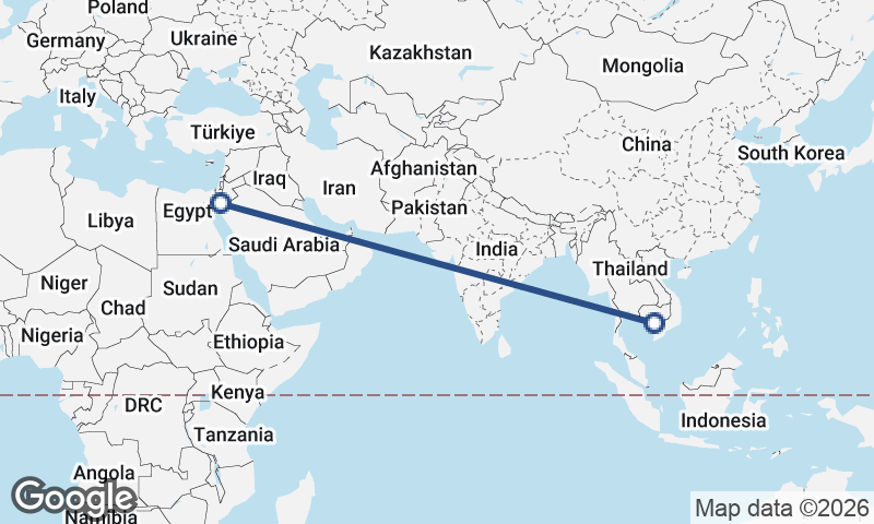 Phnom Penh to Al ‘Aqabah