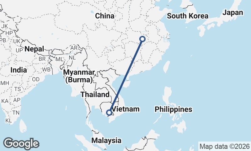 Phnom Penh to Wuhan