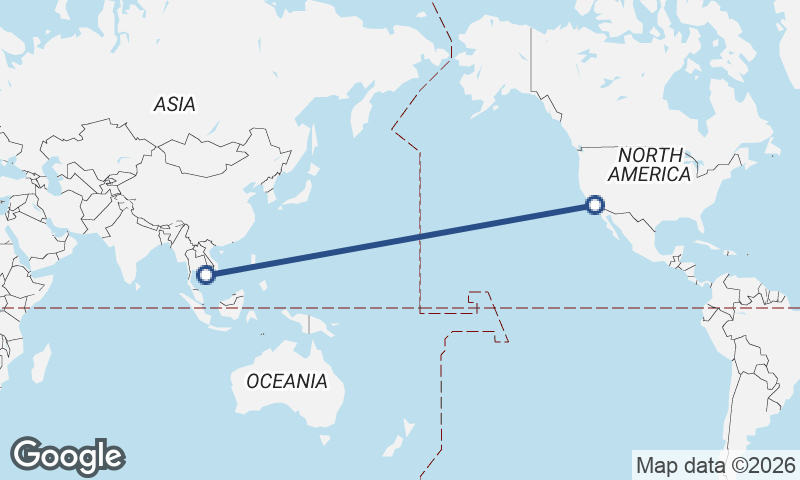 Phnom Penh to Los Angeles