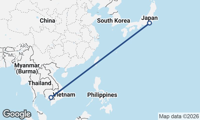 Phnom Penh to Yokohama