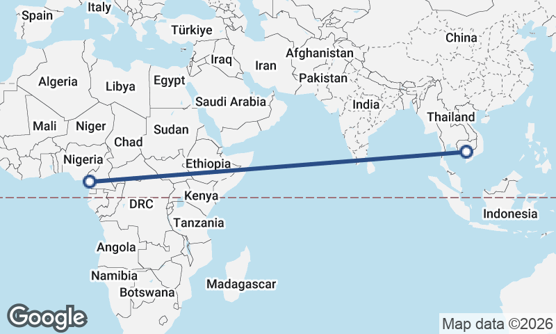 Phnom Penh to Douala