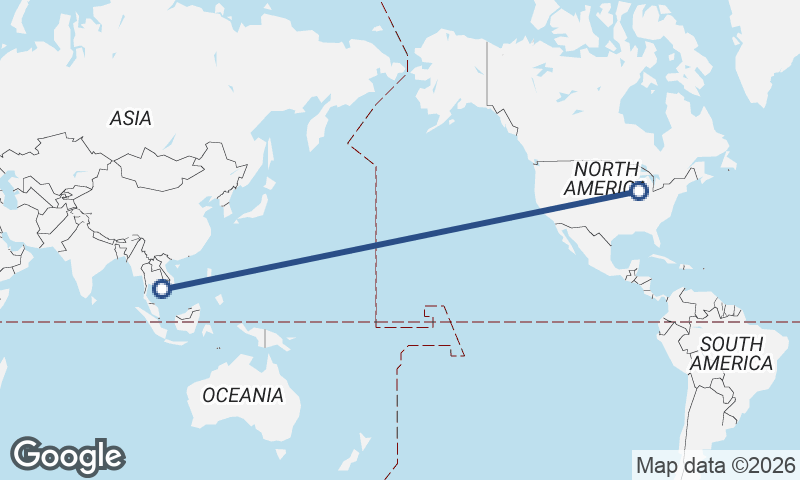 Phnom Penh to Chicago