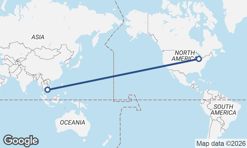 Phnom Penh to Detroit