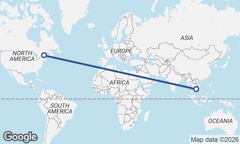 Phnom Penh to Montréal