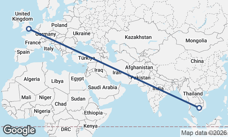 Phnom Penh to London