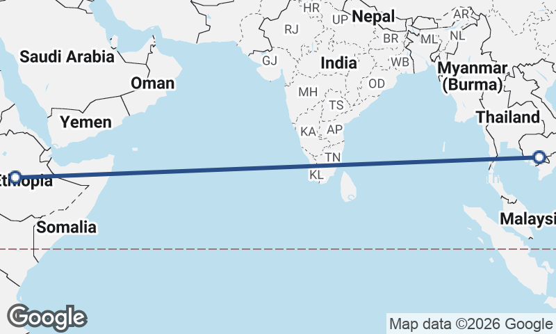 Phnom Penh to Addis Ababa