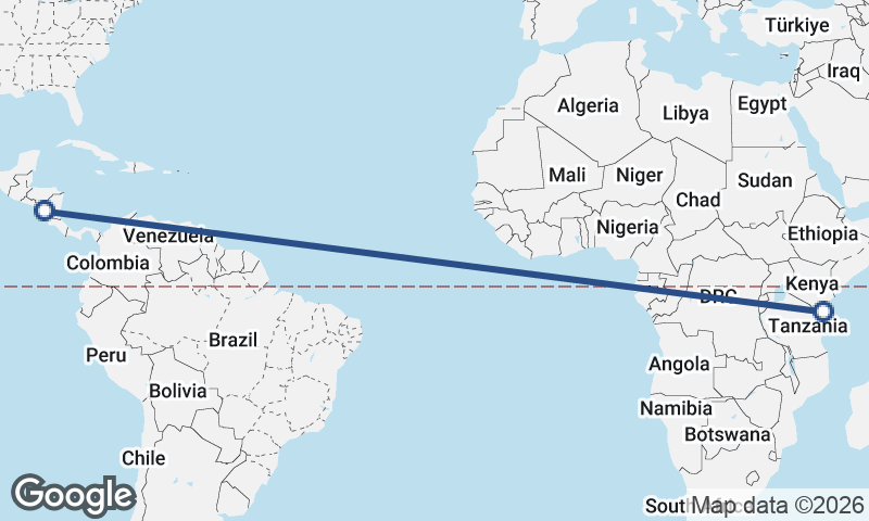 Managua to Mombasa
