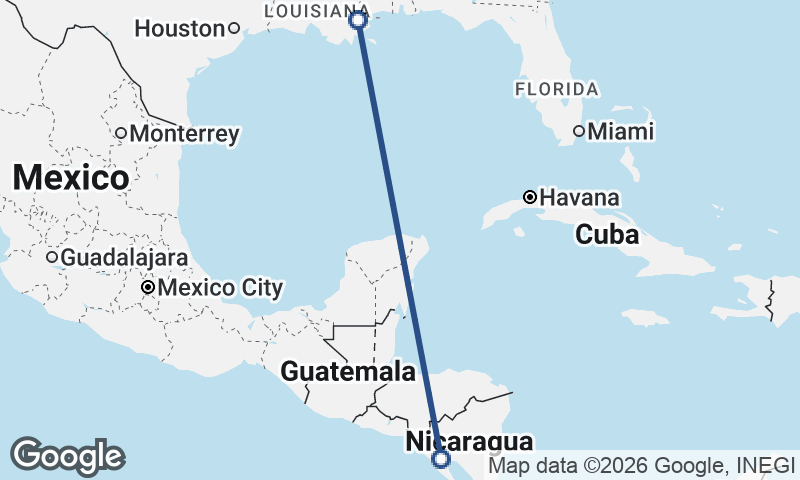 Managua to New Orleans