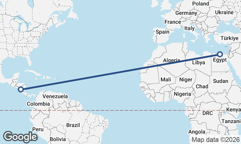 Managua to Alexandria