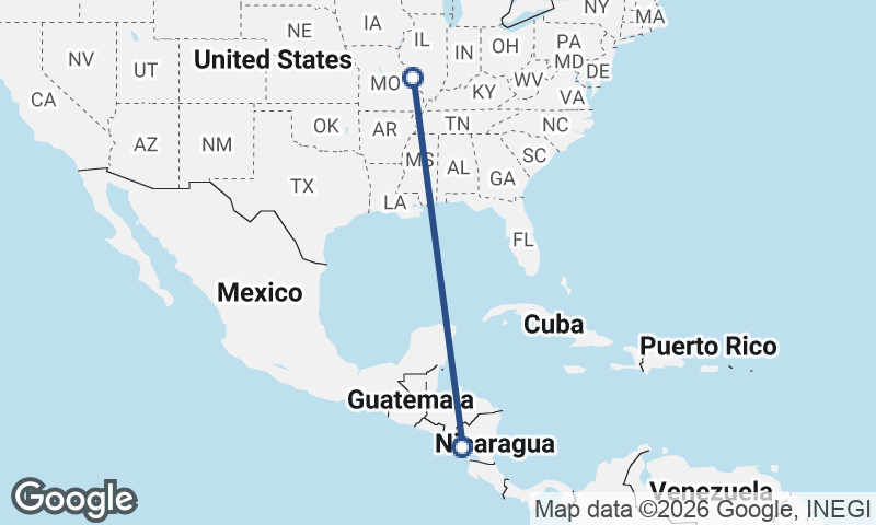 Managua to St. Louis