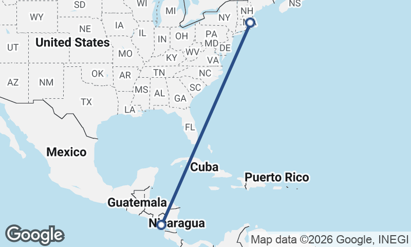 Managua to Boston
