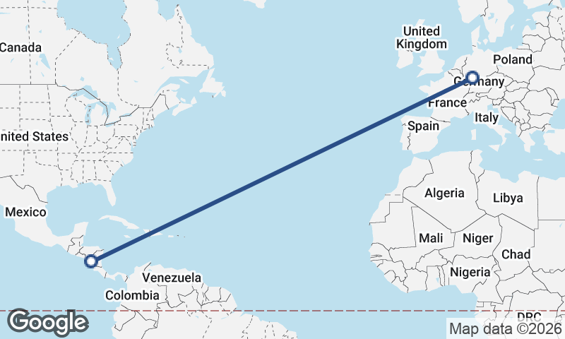 Managua to Frankfurt