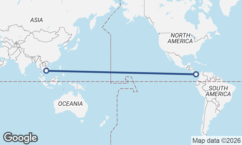 Cambodia to Panama