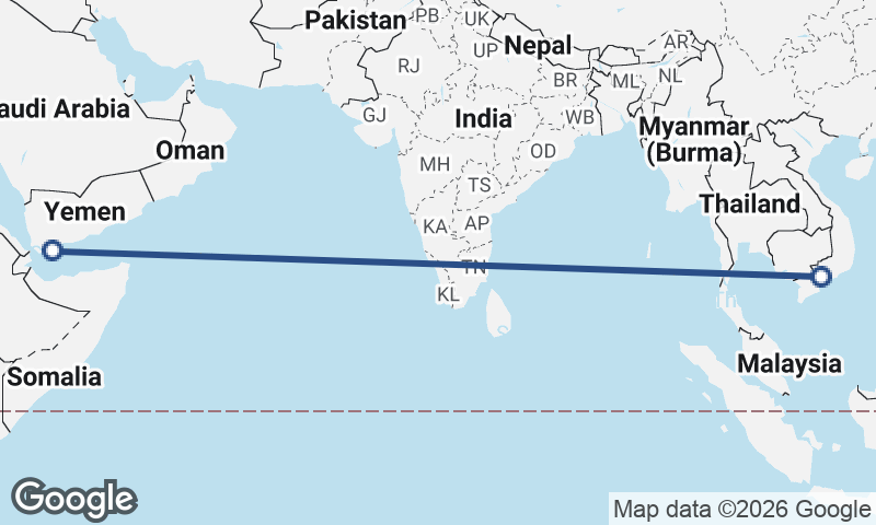 Aden to Ho Chi Minh City