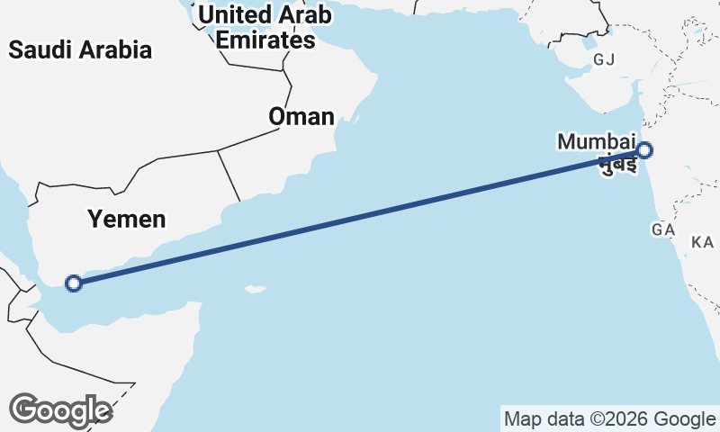 Aden to Mumbai