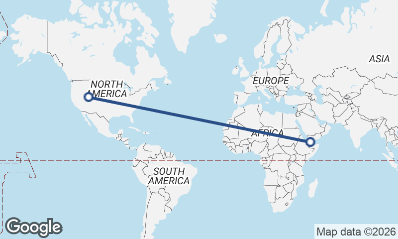Aden to Salt Lake City
