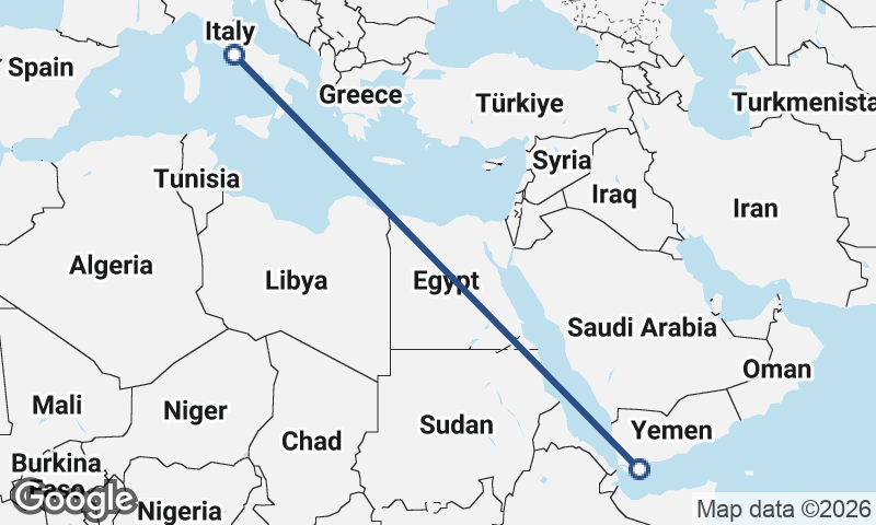Aden to Rome