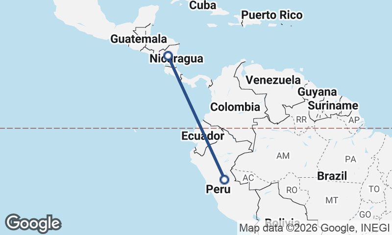 Nicaragua to Peru